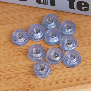 Kit 20 Sapata Pé de Silicone com Arruela Para Móveis 18mm Com Parafuso