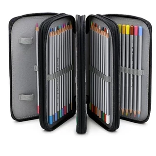Estojo Escolar/Estojo Box/Estojo De Lápis De Quatro Camadas Com 72 Furos De Cor/Material Escolar em Oferta na Shopee