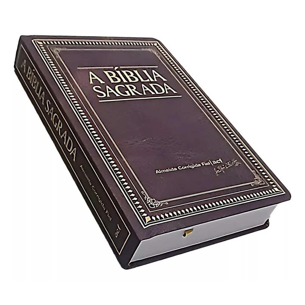 Bíblia Sagrada ACF | Letra Gigante | Capa Dura | Marrom | Shopee Brasil