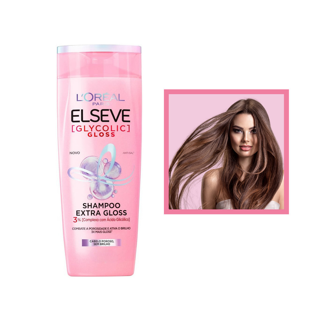Shampoo Elseve Glycolic Extra Gloss Sem Sal Loreal 200ml | Shopee Brasil