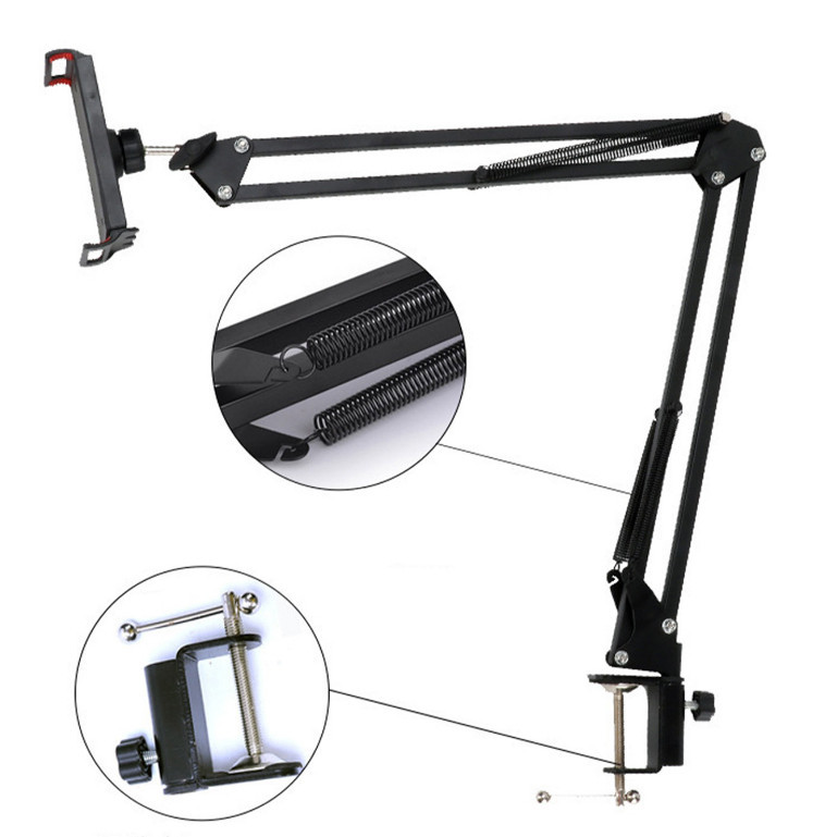 Suporte Celular Com Braço Articulado E Ajustado Para Mesa garra