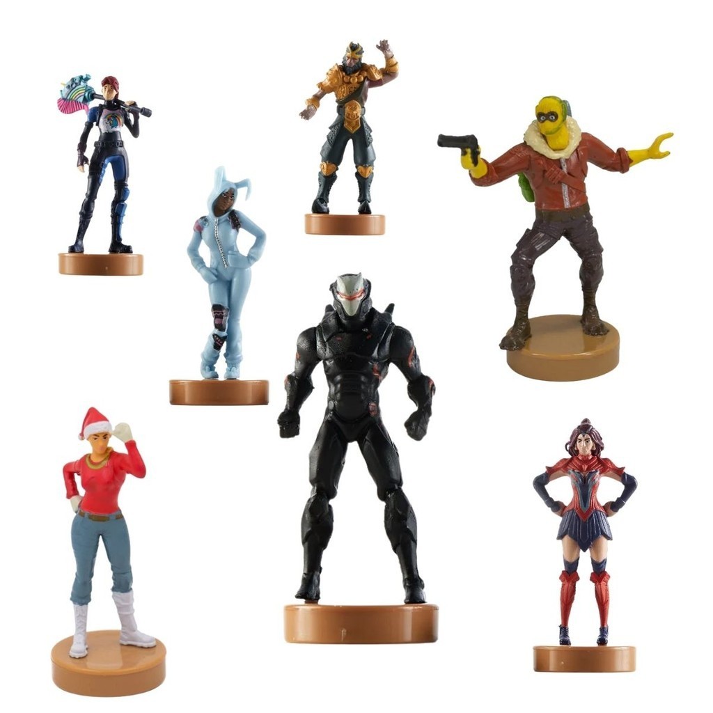 Bonecos Miniatura Fortnite Coleção Com Kit 3 Carimbos 2063