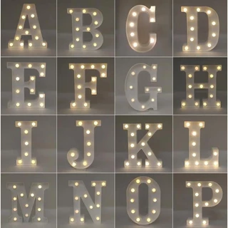 Letra Led Luminária 3D Decorativa Branco 16CM A-Z