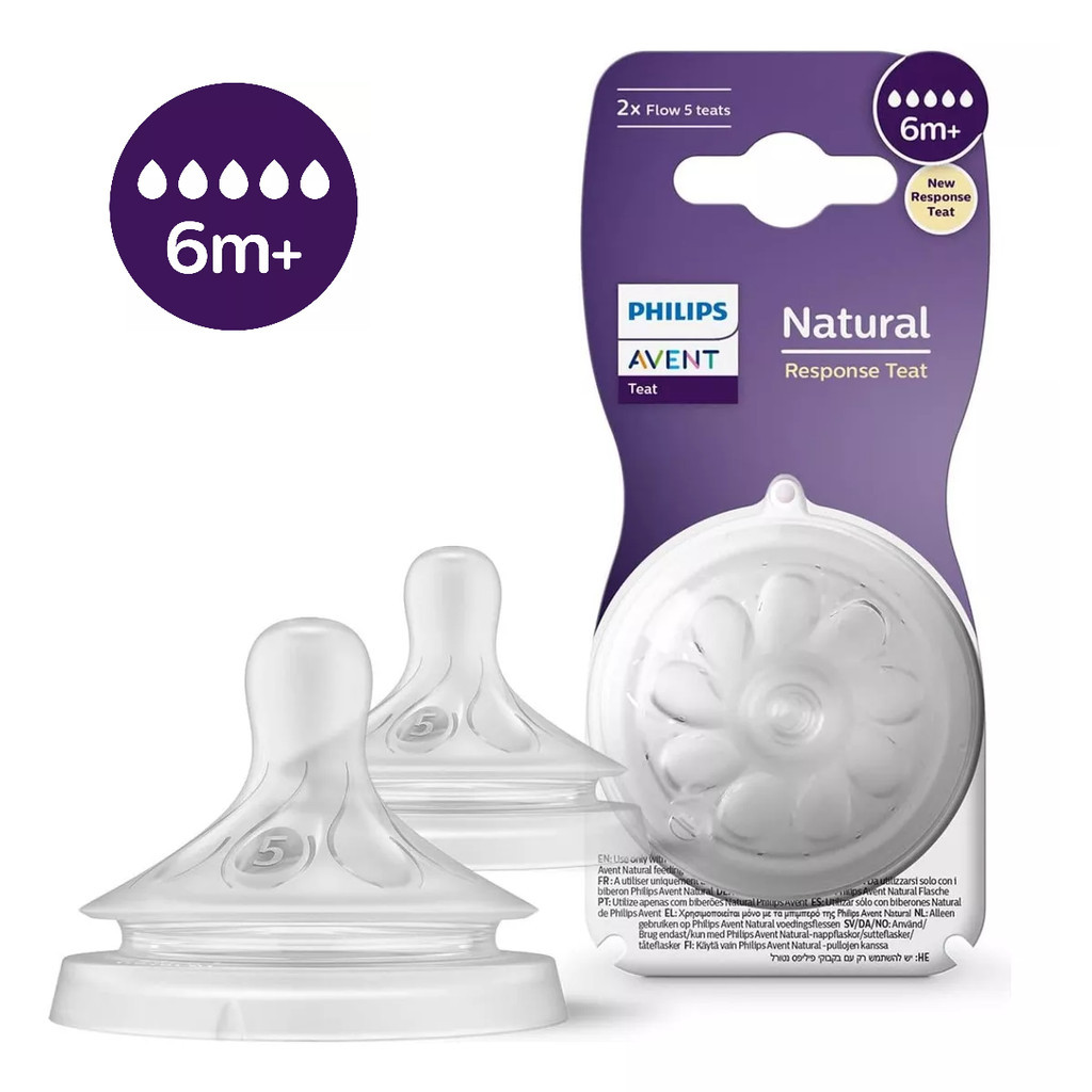 Bico De Mamadeira Pétala 3.0 N°5 T5 - 6m+ 2 Unidades Philips Avent ...