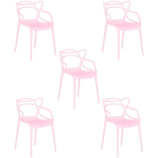 Kit 5 Cadeiras Allegra Empilhável com Inmetro Magazine Decor