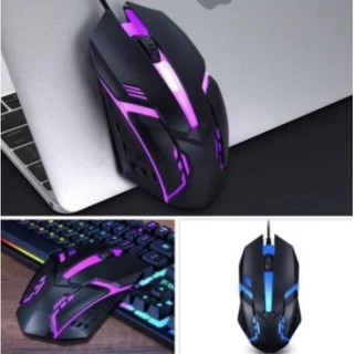Kit Mouses Gamer RGB LED Com Fio Para Computador, Notebook, Jogos, Escritório e Trabalho