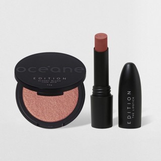 Kit Batom Rosa + Blush Cintilante Océane Edition (2 Produtos)