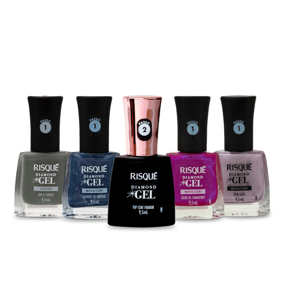Esmalte Risqué Diamond Gel Novas Cores - Unidade | Shopee Brasil