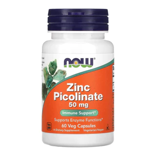 Zinco Picolinato 50mg Now Foods Zinc Picolinate 60 Veg Caps