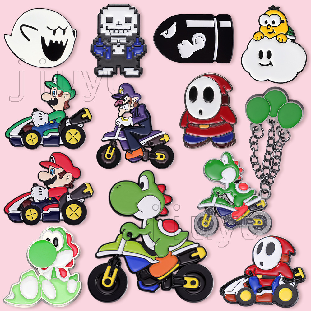 Jogo Clássico Super Mario Bros Esmalte De Lapela Broche De Cartoon Para ...