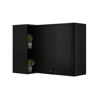 Aéreo de Cozinha Canto 2 Portas Lótus Carraro Preto