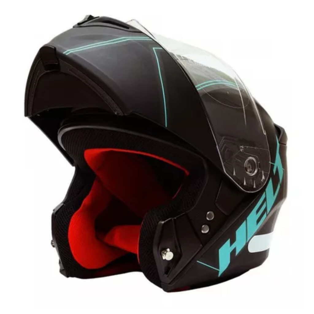 Capacete Escamoteavel Helt New Hippo Sci Fi Preto Fosco