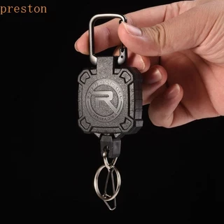 Fivela Fácil De Puxar PRESTON , Chaveiro Retrátil Multifuncional De Alta Resistência , Porta-Crachá Telescópico