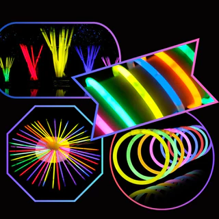 Kit 100 Unidades Pulseira Neon Fluorescente Festa Alto Brilho Carnaval Casamento