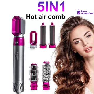 5 Em 1 Escova Profissional Do Secador De Cabelo Alisador Para O Penteado Elétrico Das Mulheres