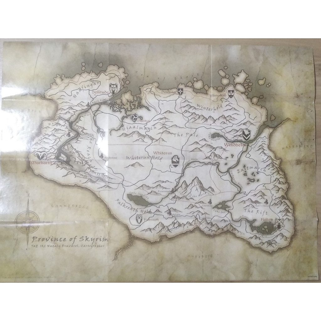 THE SCROLLS V SKYRIM MAPA ORIGINAL | Shopee Brasil