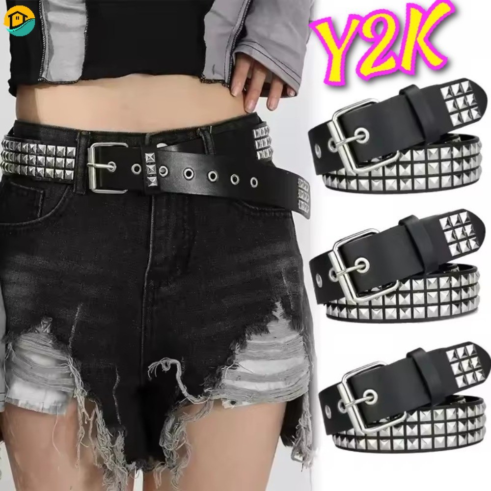 Cintura In Pelle PU Y2K Punk Regolabile | Passacavo Con Occhielli Metallici, Unisex 110 Cm - 4