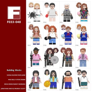 Jogo e Anime Série Stranger Things F033-F048 Modelo de Figura de Blocos de Construção Montados Brinquedos Educacionais p