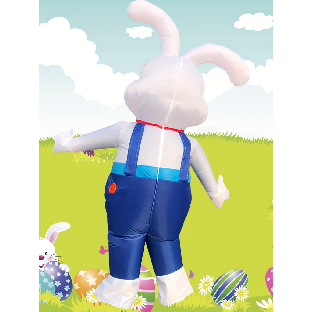 Easter Bunny Cosplay Inflatable Costume Set, Unisex Bunny Full Body ...