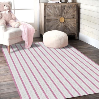 Tapete Para Sala Quarto Moderno Mandacaru 1,50 X 1,50 Rosa Antialérgico Antiácaro Moderno Funcional