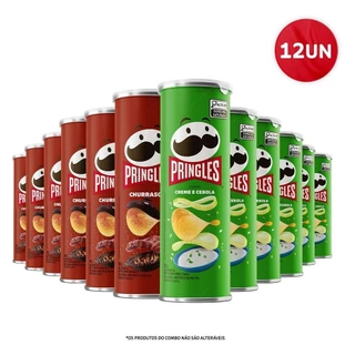 Kit Batata Pringles® Creme E Cebola E Churrasco 12 Unidades