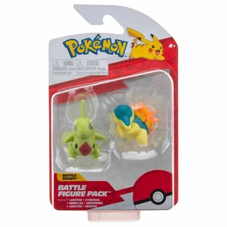 2 Boneco de Batalha Larvitar e Cyndaquil - Pokémon