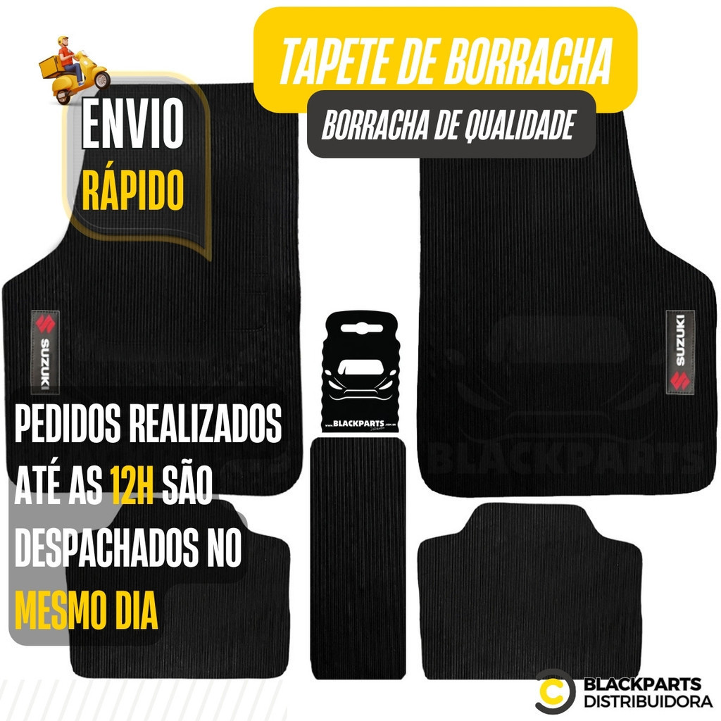 Jogo Tapete De Borracha Personalizado Suzuki 5 Peças Luxo