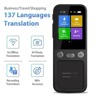 T16 AI Máquina Tradutora De Voz Em Tempo Real 138 Multi Online Idiomas Gravação 3.1 Polegadas Tela Grande Tradutor Portátil Offline
