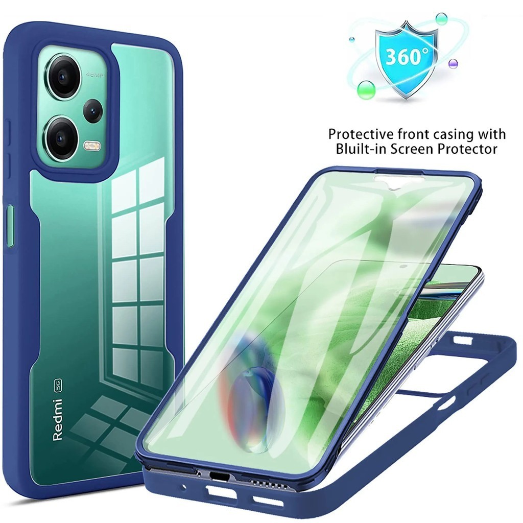 Capa Frontal + Verso Proteja A Prova De Choque Para Xiaomi Redmi 13C Note 13 12 Pro Plus Note 12S 360 Graus