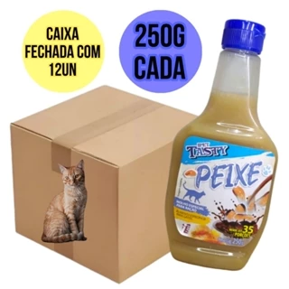 12Un Molho Especial Para Ração Gato Kit 12 Unidades Caixa Fechada 250g Ipet Tasty