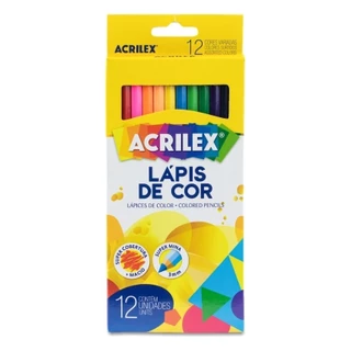 Lápis de Cor - 12 Cores - Acrilex