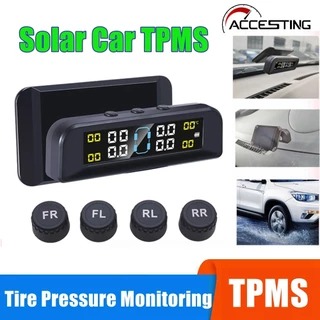 Sistema de Monitoramento de Pressão de Pneus Smart Car TPMS com 4 Sensores Externos e Alarme de Segurança