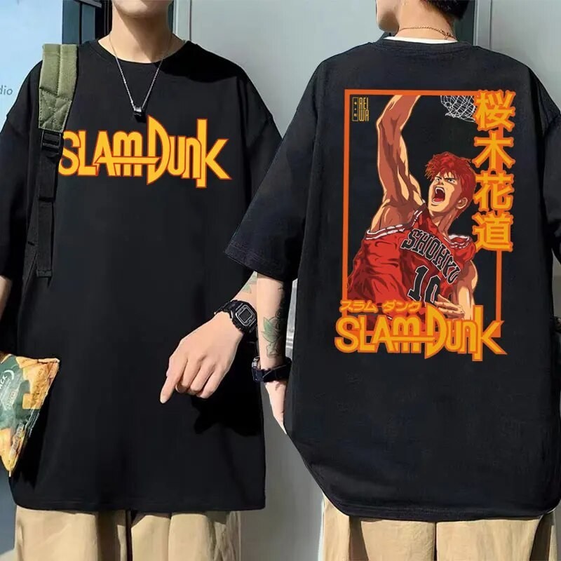 Anime Slam Dunk Sakuragi Hanamichi Graphic T Camisetas Manga