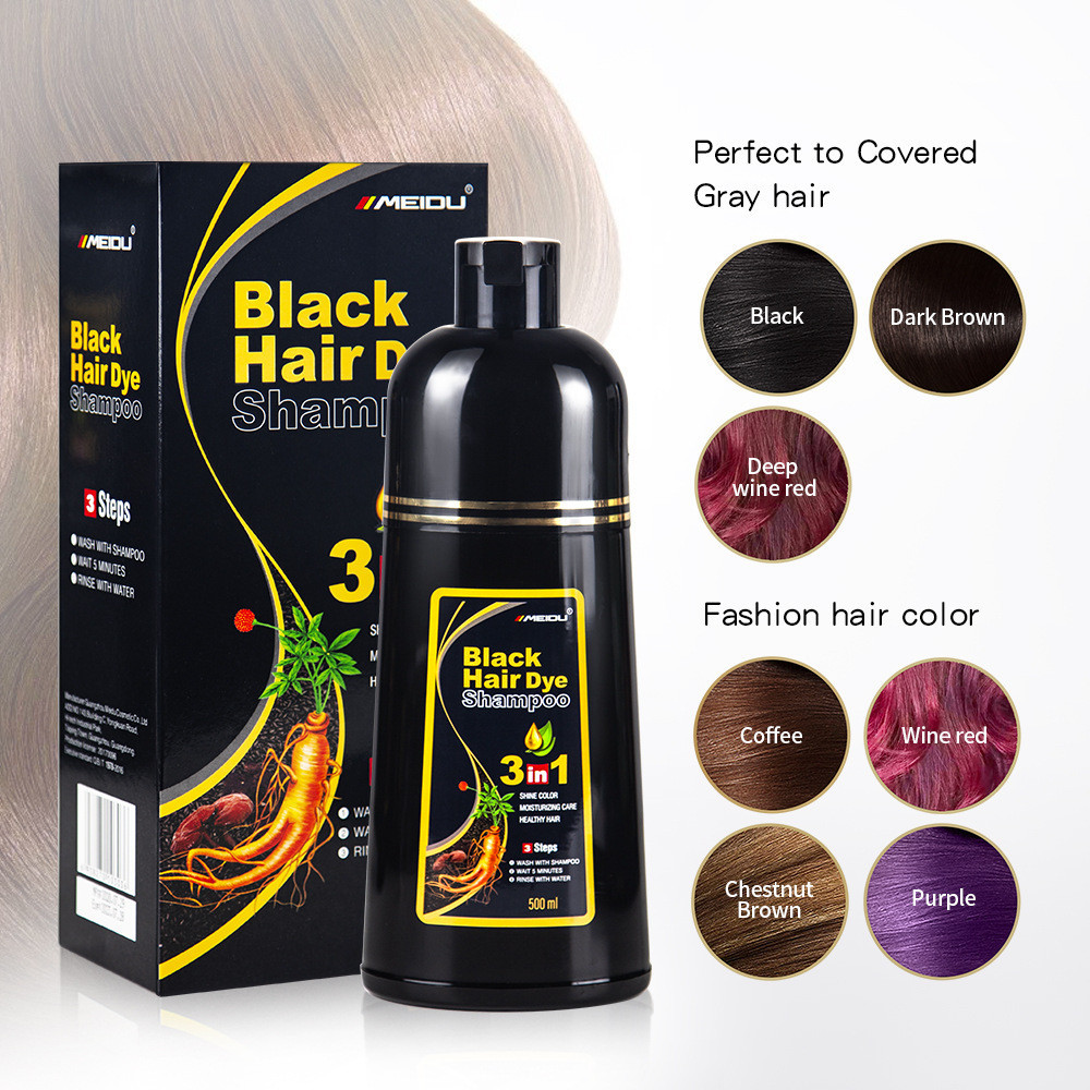 Shampoo Tintura de Cabelo Sem Enxágüe Shampoo Unisexo de Longa Duração / Tintura de Cabelo One Black