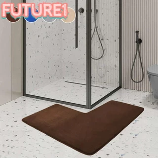 Futuro Tapete Em Forma De L , Macio Para Banheiro De Lã Coral Colorido Quarto De Sala De Estar