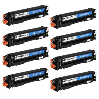 8x Cartucho Toner Byqualy Compativel CF511A CYAN 0,9K
