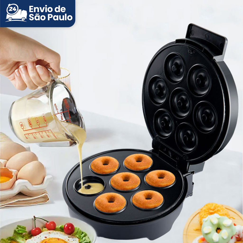 Máquina de Fazer Donuts Rosquinhas Confeitaria Culinária Voltagem 110v volts para uso doméstico