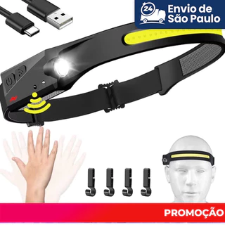Lanterna LED Recarregável Com Corpo De Movimento USB , Tocha De Luz De Lâmpada Para Acampamento