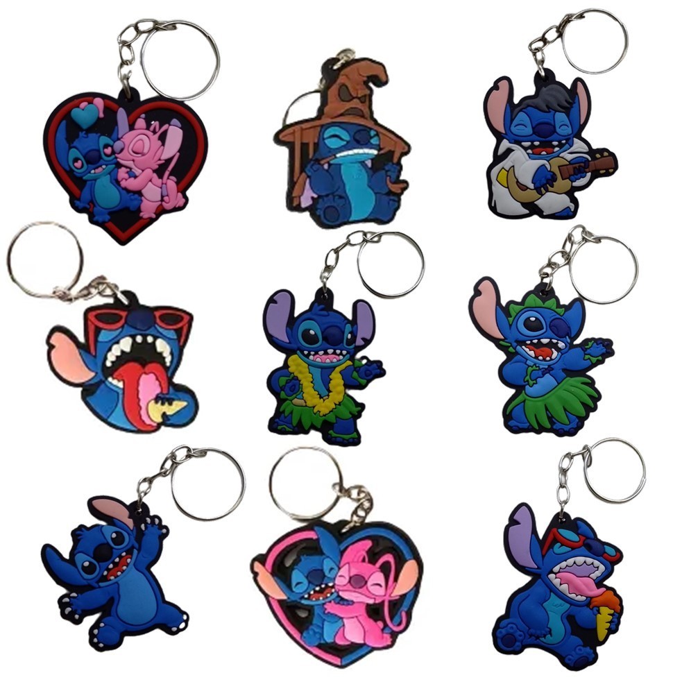 Chaveiro de Borracha Lilo Stitch
