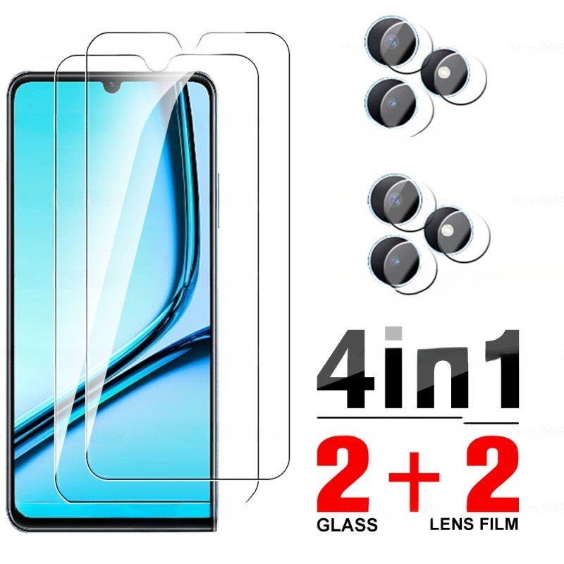 4 Em1 Para Realme Nota 50 C67 C53 C51 11 4G 5G Filme Protetor De Tela Da Câmera De Vidro Temperado
