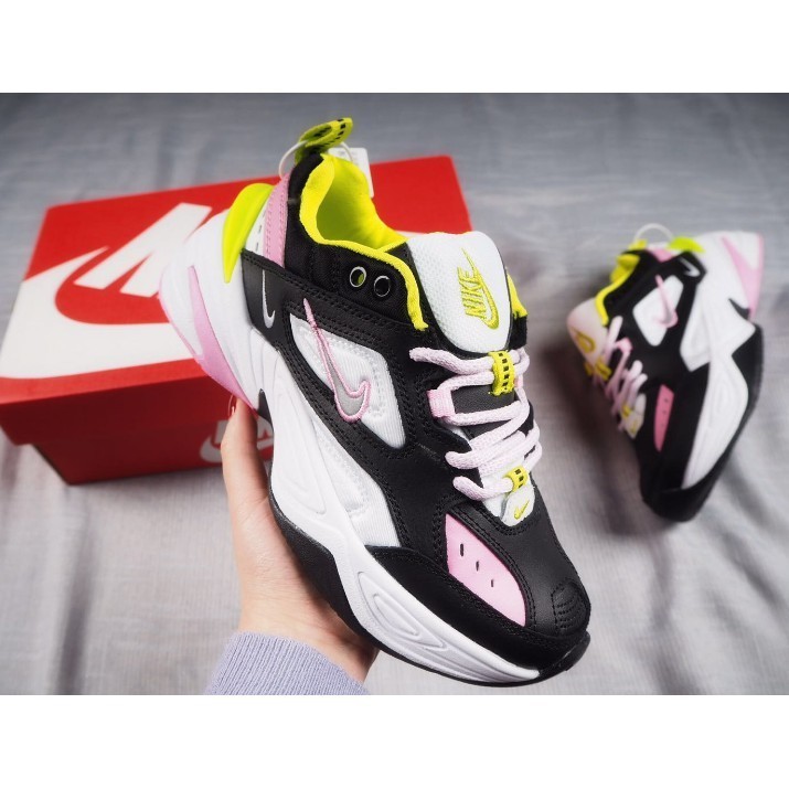 Nike m2k tekno black hotsell metallic silver pink rose