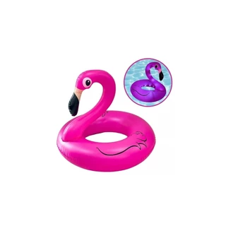 Bóia Inflável Flamingo Rosa Gigante Com Led Piscina 106cm