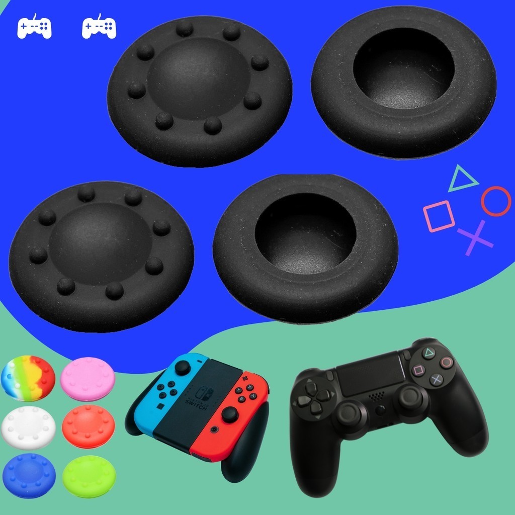 4 Grips Borracha Silicone Botão Analógico Para Ps5 Ps4 Ps3 Wii Xbox One