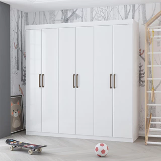 Guarda Roupa Infantil Iona 6 Portas em Oferta na Shopee