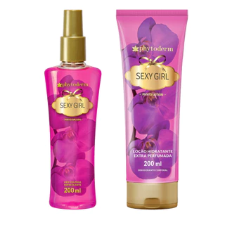 Kit Body Spray e Loção Hidratante Sexy Girl Phytoderm - 200ml