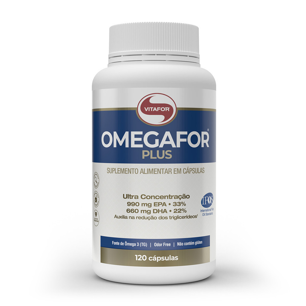 Omegafor Plus 120 capsulas Vitafor Fonte de ômega 3 EPA DHA Ultra concentrado