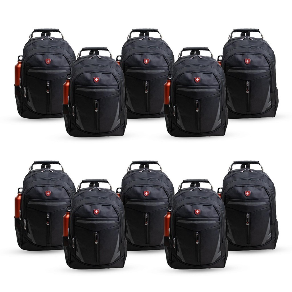 kit 10 Mochila Masculina Grande Reforçada Boa Vista Swiss Move