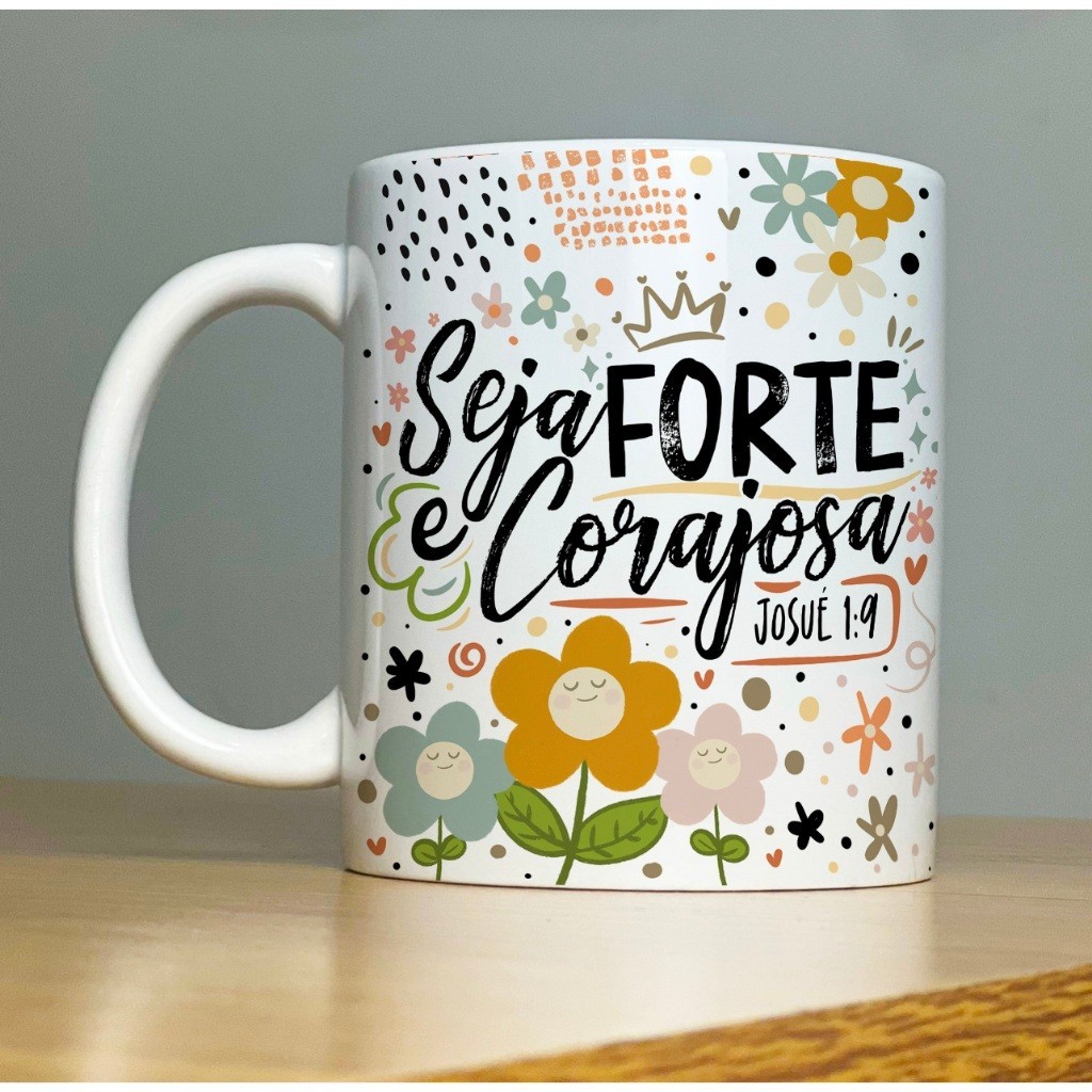 Caneca Personalizada com Frase Motivacional de Porcelana para Presente ...