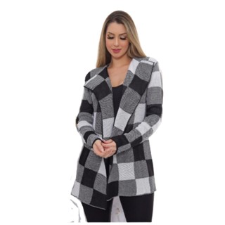 Casaco Feminino Cardigan Manga Longa Sobretudo Kimono