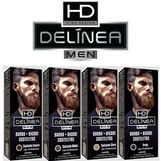 DELINEA MEN TINTURA PARA BARBA / BIGODE E COSTELETAS 15GR
